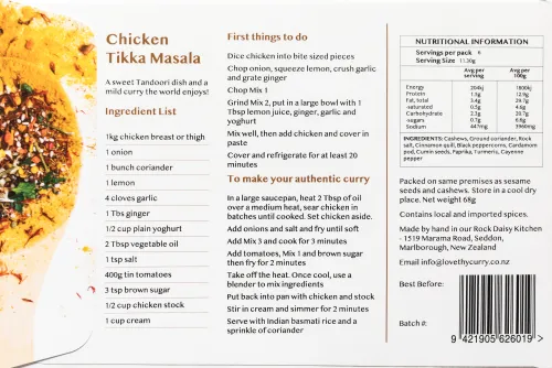 Back Chicken Tikka
